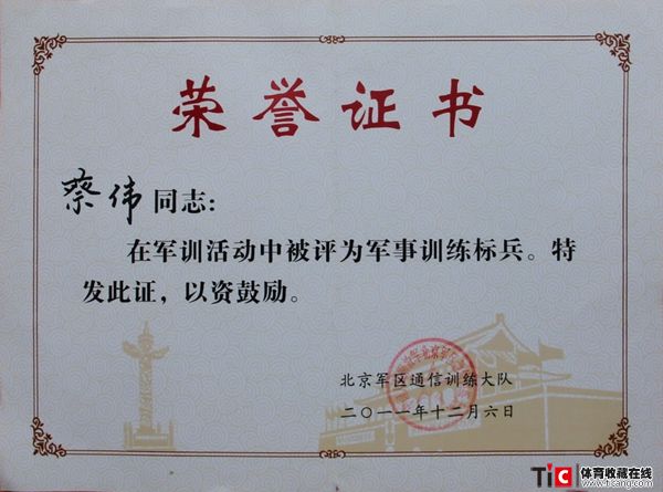 军训活动军事训练标兵奖状 - 副本
