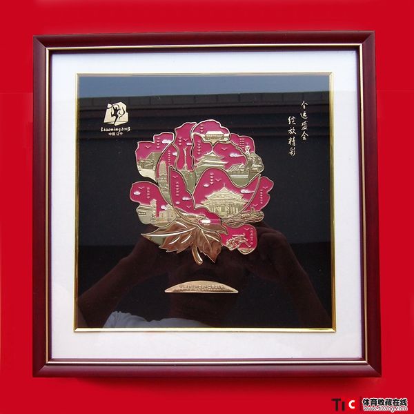 cca2013年辽宁全运会花形特色景点徽章（12枚）1111
