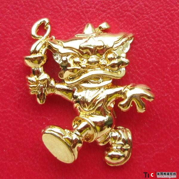 img2001年广州全运会金色吉祥物徽章（1枚）_8095
