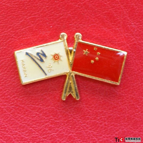 ccb1996年哈尔滨亚洲冬季运动会旗帜徽章（1枚）章3342