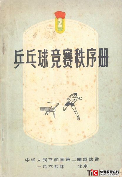 abf1965年北京全运会乒乓球竞赛秩序册（1本）2111