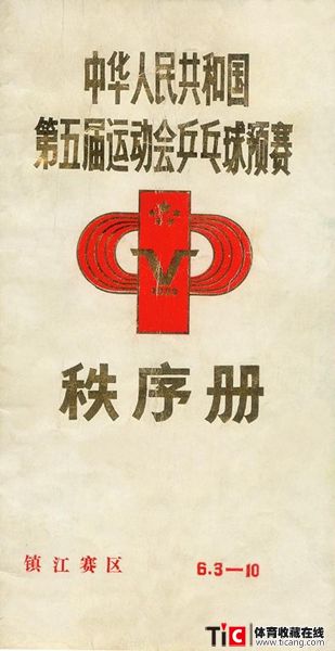 abf1983年全运会乒乓球项目预赛秩序册（1本）2138