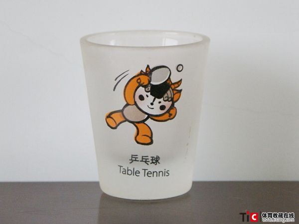 age2008年北京奥运会吉祥物乒乓球玻璃杯2332